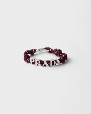 Prada Bracelet En Corde - Blanc