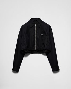 Prada Re-Nylon Cropped Nylon Jacket - Black