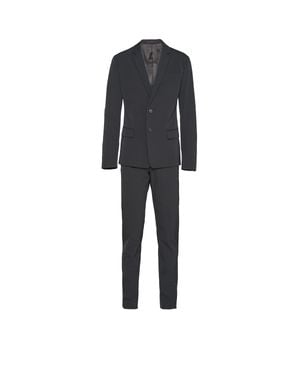 Prada Single-breasted Techno Stretch Suit - Blue