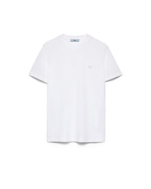 Prada T-Shirt En Jersey, Femme, Taille - Blanc