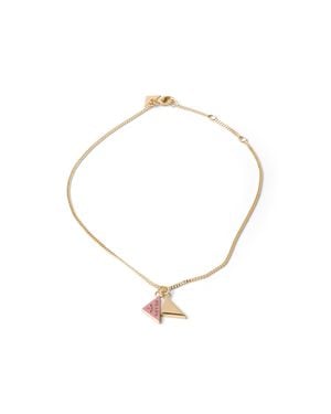 Prada Enameled Metal Necklace - Metallic