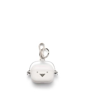 Prada Airpods Pro 2 Case With Keychain - White
