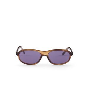 Prada Occhiali Da Sole Con Iconica Placca - Viola
