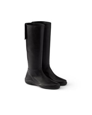 Prada Toblach Nappa Leather Boots - Black