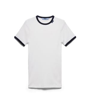 Prada Ribbed Knit Top - White