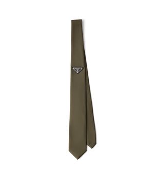 Prada Re-Nylon Gabardine Tie - White