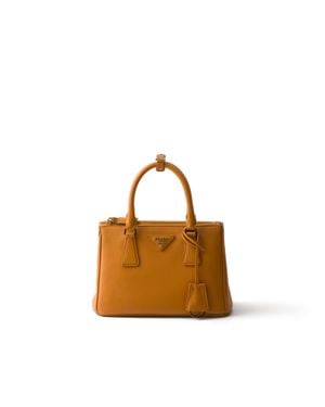 Prada Petit Sac Galleria En Cuir, Femme - Métallisé