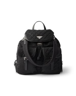 Prada Re-Nylon And Leather Backpack - Black