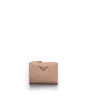 Prada Small Saffiano Leather Wallet - White