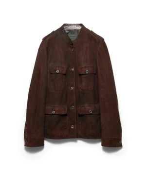 Prada Suede Jacket - Brown