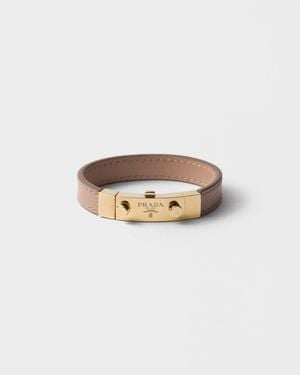 Prada Saffiano Leather Bracelet - White