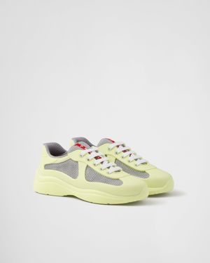 Prada America's Cup Soft Rubber And Bike Fabric Trainers - Yellow