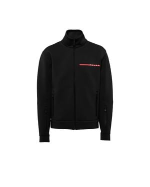 Prada Technical Fabric Hoodie Jacket - Black