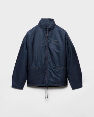 Prada Hooded Re-Nylon Jacket - Blue