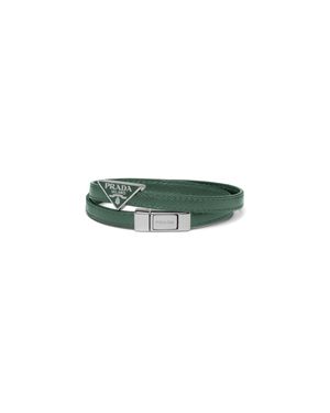 Prada Armband Aus Saffiano-Leder, Herren, Größe - Schwarz