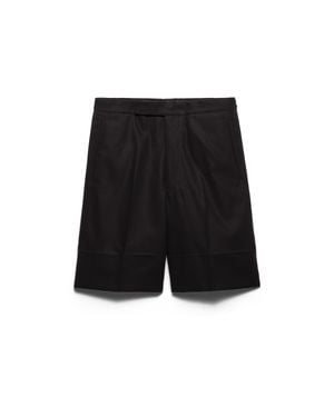 Prada Cotton Bermudas - Black
