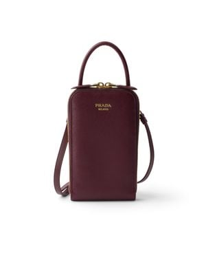 Prada Mini Sac En Cuir Saffiano, Femme - Violet