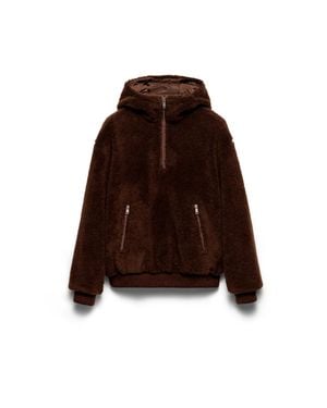 Prada Wool Blend Hoodie - Brown