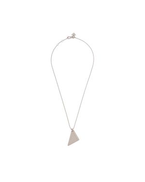 Prada Symbole Pendant Necklace - White