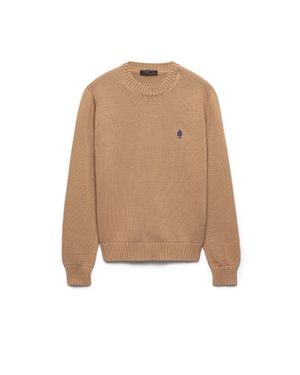 Prada Cotton Crew-Neck Jumper - Natural