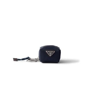 Prada Speedrock Re-Nylon Keychain Charm - Blue