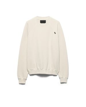 Prada Cotton Crew-Neck Sweatshirt - White