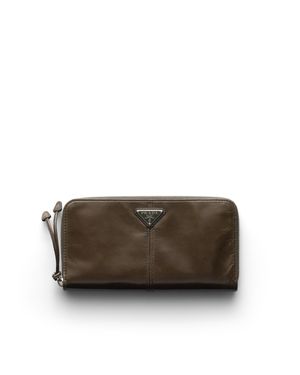 Prada Leather Wallet - Brown