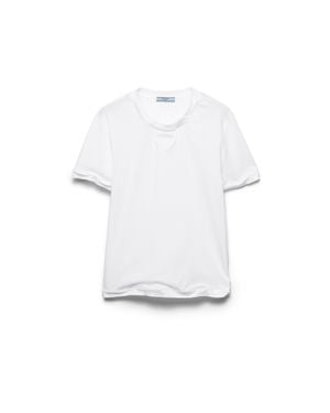 Prada Cotton Jersey T-Shirt - White