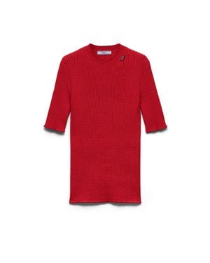 Prada Maglia A Maniche Corte - Rosso