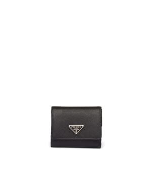 Prada Small Saffiano Leather Wallet - White