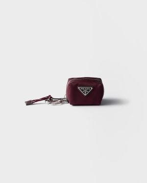 Prada Charm Porte-Clés Speedrock En Re-Nylon - Rouge