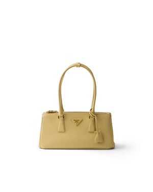 Prada Galleria Mittelgroße Tasche Aus Saffiano-Leder, Damen - Mettallic