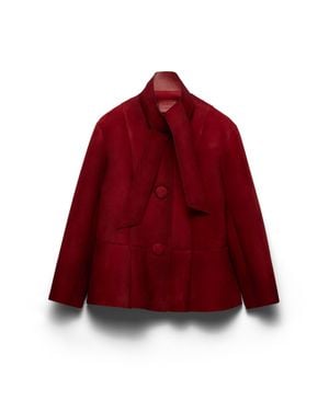 Prada Bonded Suede Jacket - Red