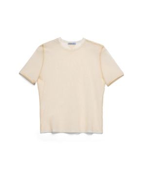Prada Cotton Tulle T-Shirt - White