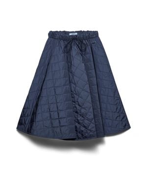 Prada Quilted Midi Skirt - Blue