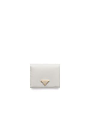 Prada Small Saffiano Leather Wallet - White