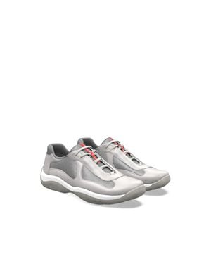 Prada America's Cup Strap Sneakers, Personalized - White