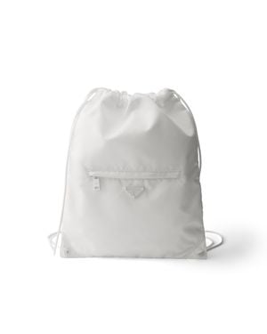 Prada Zaino Con Coulisse - Bianco