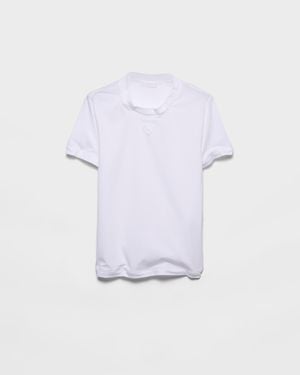 Prada Shapeable Cotton T-Shirt - White