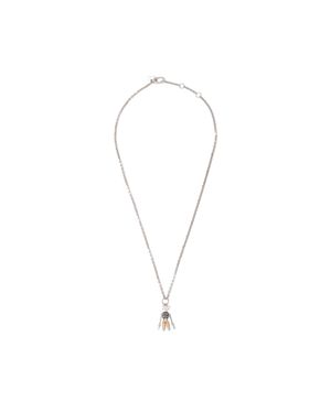 Prada Robot Jewels Pendant Necklace - White