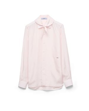 Prada Silk Poplin Shirt - Pink