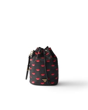 Prada Printed Re-Nylon Pouch - White