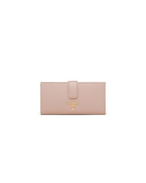 Prada Large Saffiano Leather Wallet - Pink
