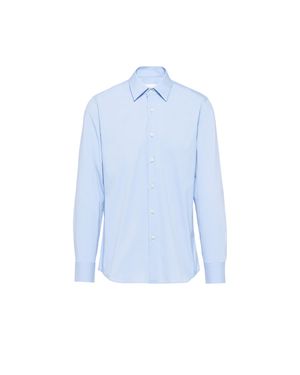 Prada Camicia Popeline Stretch Shirt - Blue