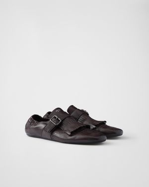 Prada Shuffle Fringed Monk Strap Shoes - Multicolour