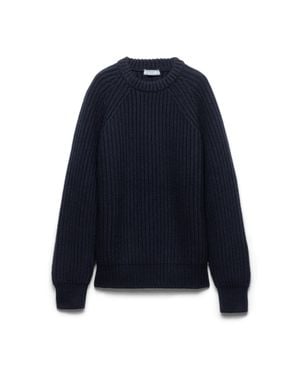 Prada Wool And Cashmere Crew-Neck Jumper - Blue