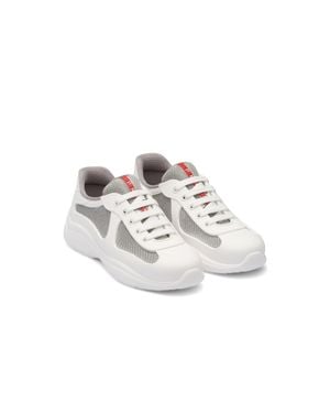 Prada America's Cup Soft Rubber And Bike Fabric Sneakers - White
