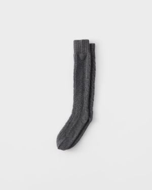 Prada Wool And Cashmere Socks - White