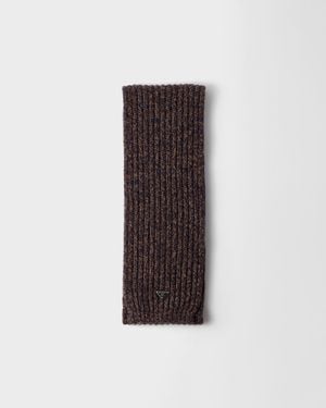 Prada Wool And Cashmere Scarf - Brown