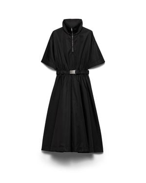 Prada Short-Sleeved Re-Nylon Midi-Dress - Black